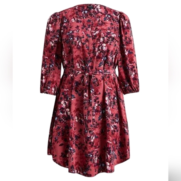 NWT Torrid Mini Studio Crepe De Chine Shirt Dress Size 00 Floral Perfection - Picture 1 of 8